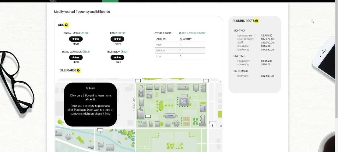 BizSim Screenshot