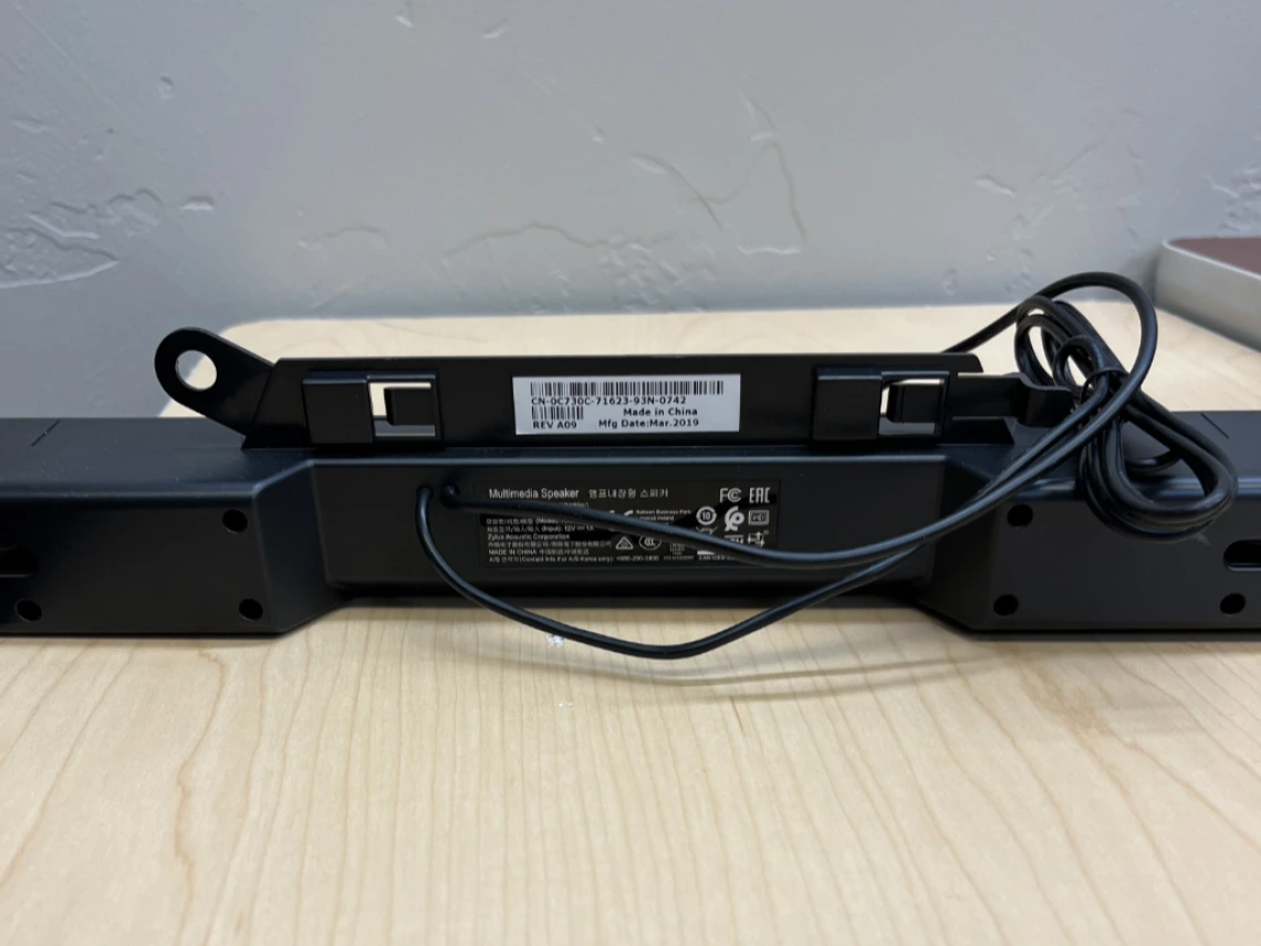 under-monitor speaker rear view